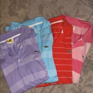 Four Lacoste Polo Shirts